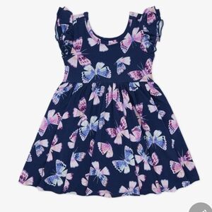 Little Sleepies Royal Butterflies Flutter Twirl Dress 4T NWT